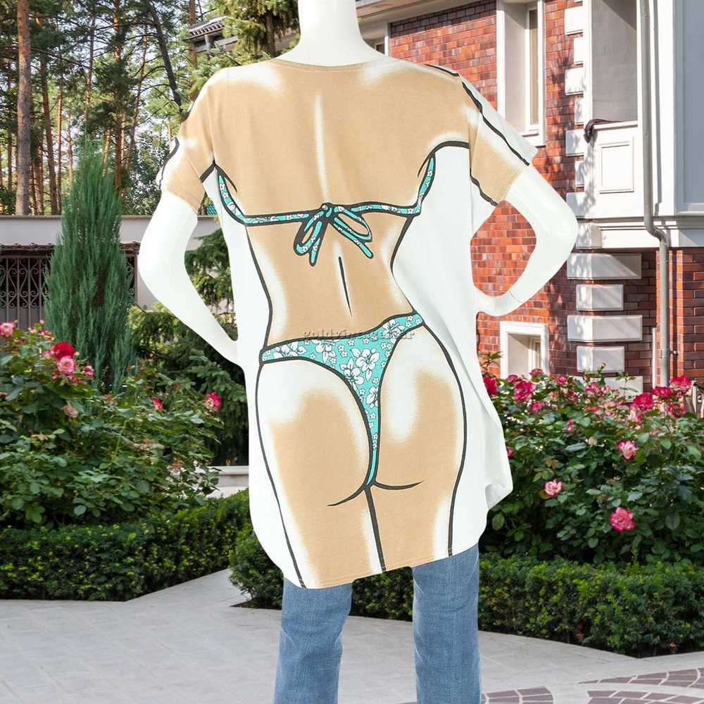 Other Body Dreams Vintage Bikini Print Tee Quirky… - image 3