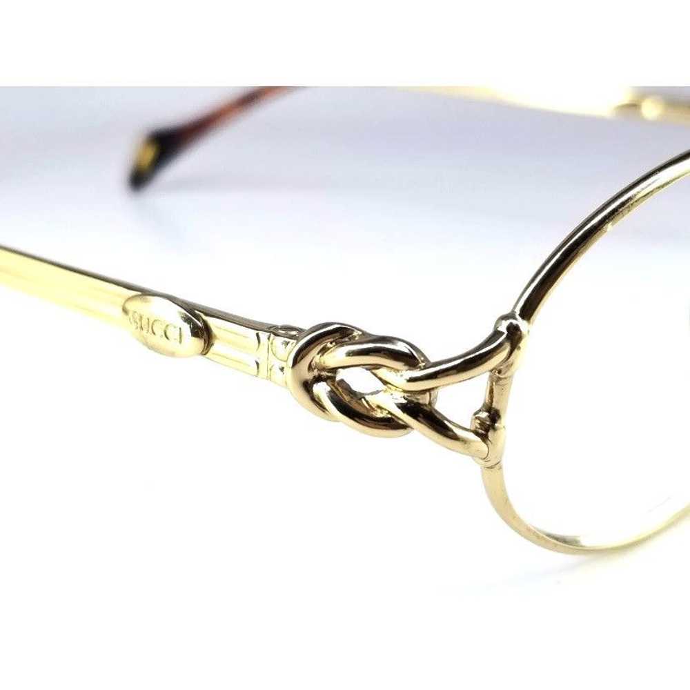 Gucci RARE GUCCI 90s GOLD VINTAGE OVAL GOLD FRAMES - image 3