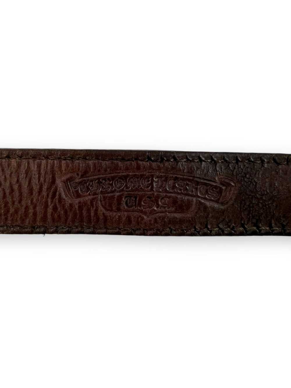 Chrome Hearts Chrome Hearts CH Plus Leather Brown… - image 3