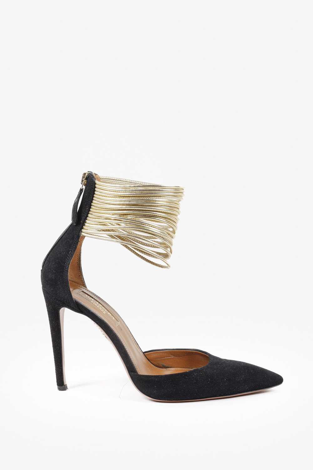 Aquazzura Aquazzura Black Suede Hello Lover 105 H… - image 2