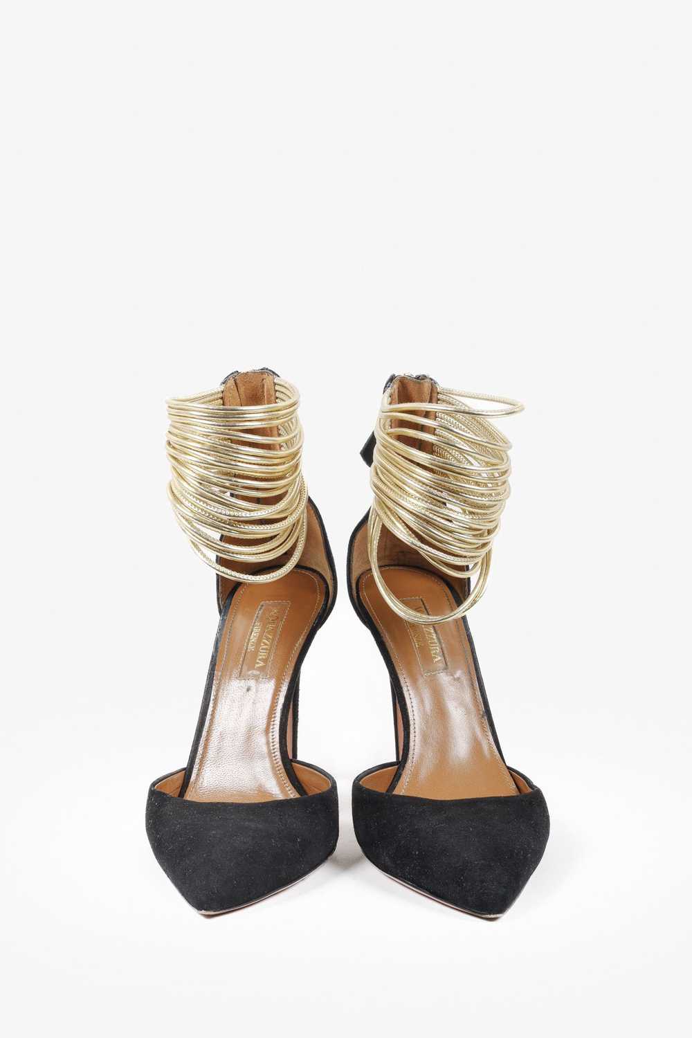 Aquazzura Aquazzura Black Suede Hello Lover 105 H… - image 3