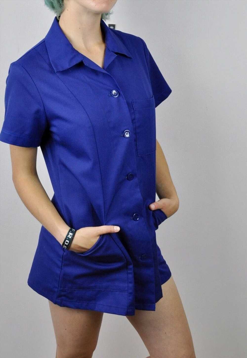 French Worker Apron UK 8 10 Shirt Chore Jacket Co… - image 2