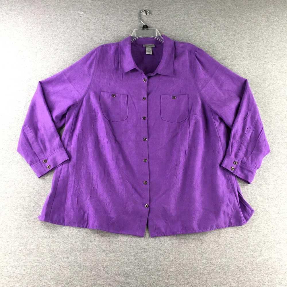 Vintage Catherines Shirt Womens 1X 18/20W Button … - image 1