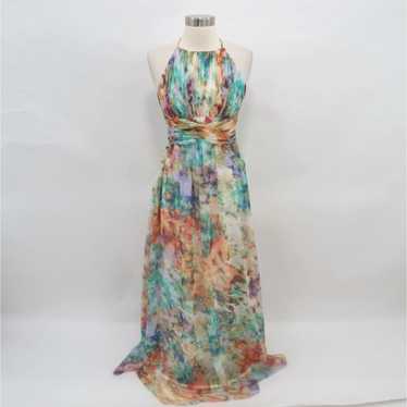 Vintage Aiden Mattox Maxi Dress Gown Womens 2 Wat… - image 1