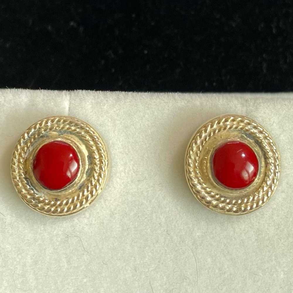 Sterling Silver AIM # Sterling 925 Silver & Red A… - image 3