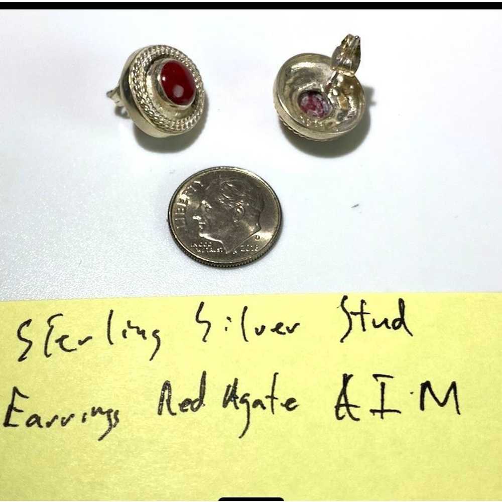 Sterling Silver AIM # Sterling 925 Silver & Red A… - image 4