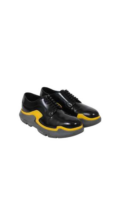 Prada Derbys Black Leather Double Yellow Midsole- 