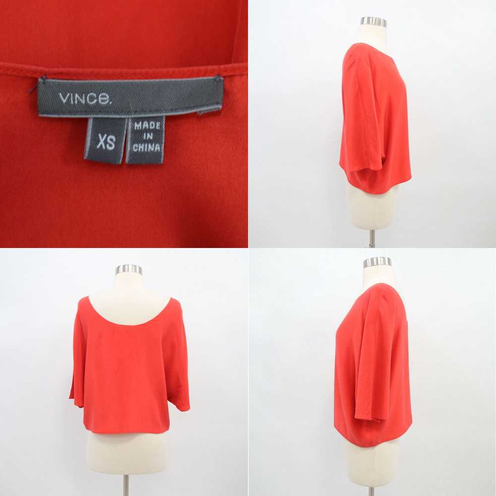 Vince Vince Sweater Pullover Silk XS Orange Red B… - image 4
