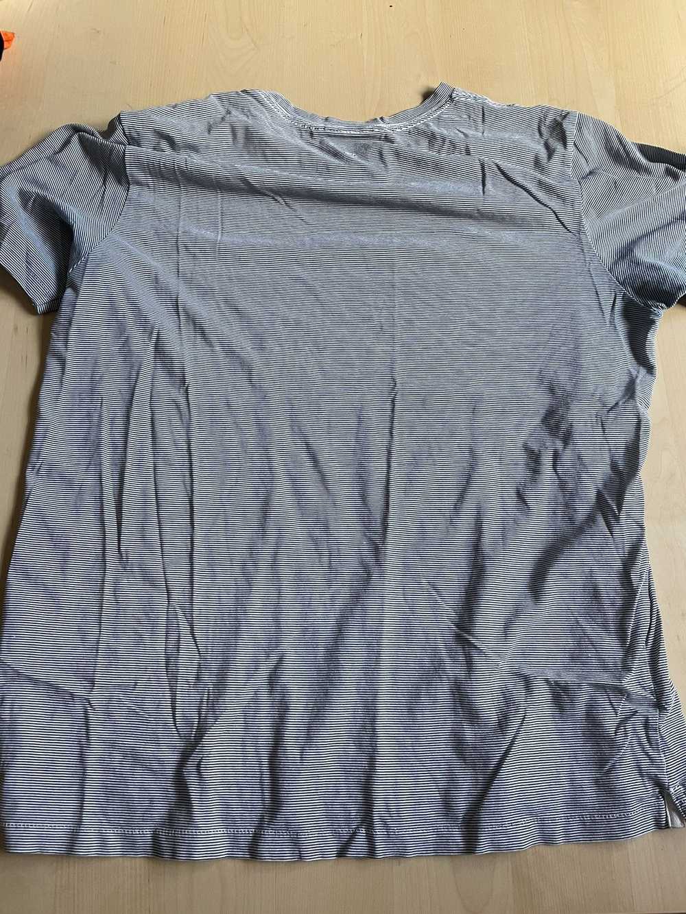 Rag & Bone Microstripe and blue and white t-shirt - image 3