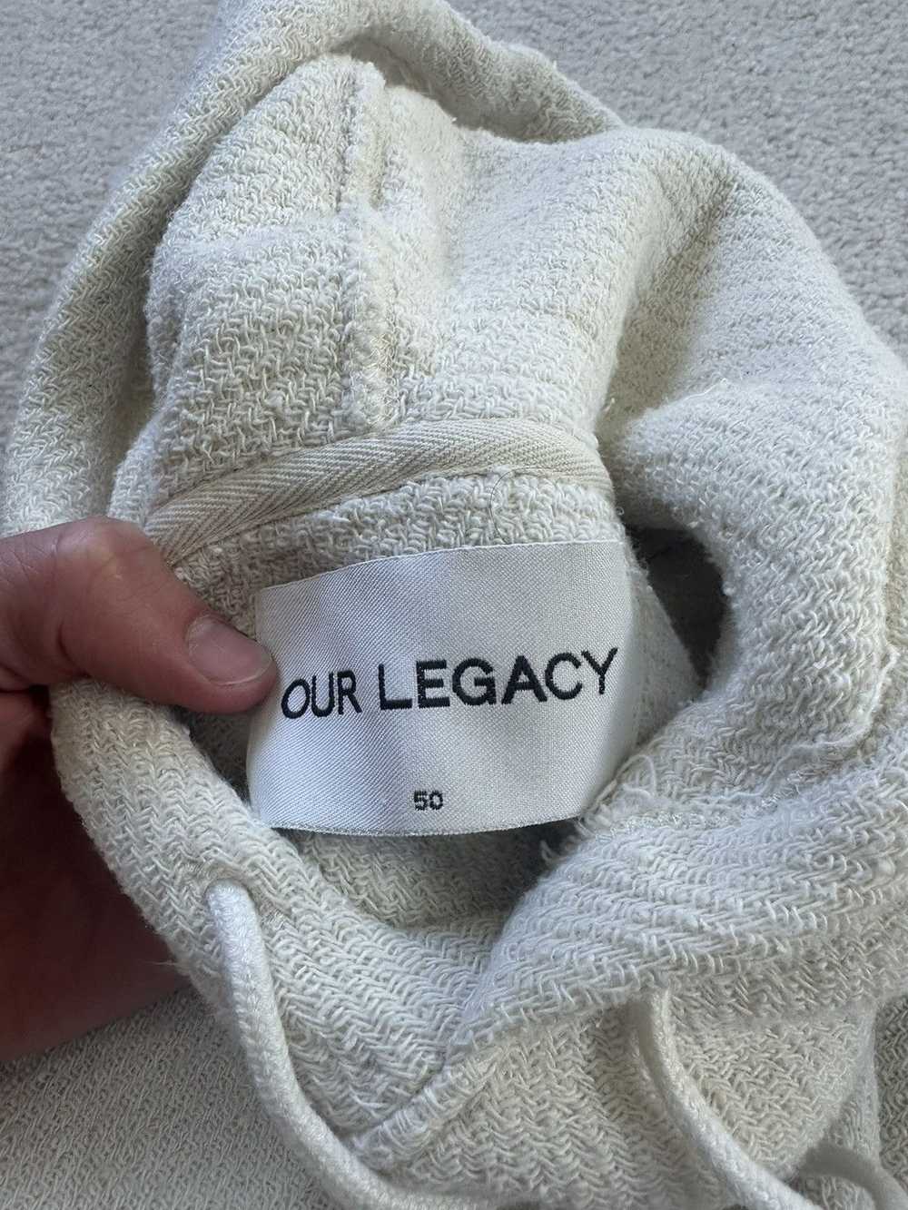 Our Legacy Our Legacy White Chunky Waffle Hoodie - image 6