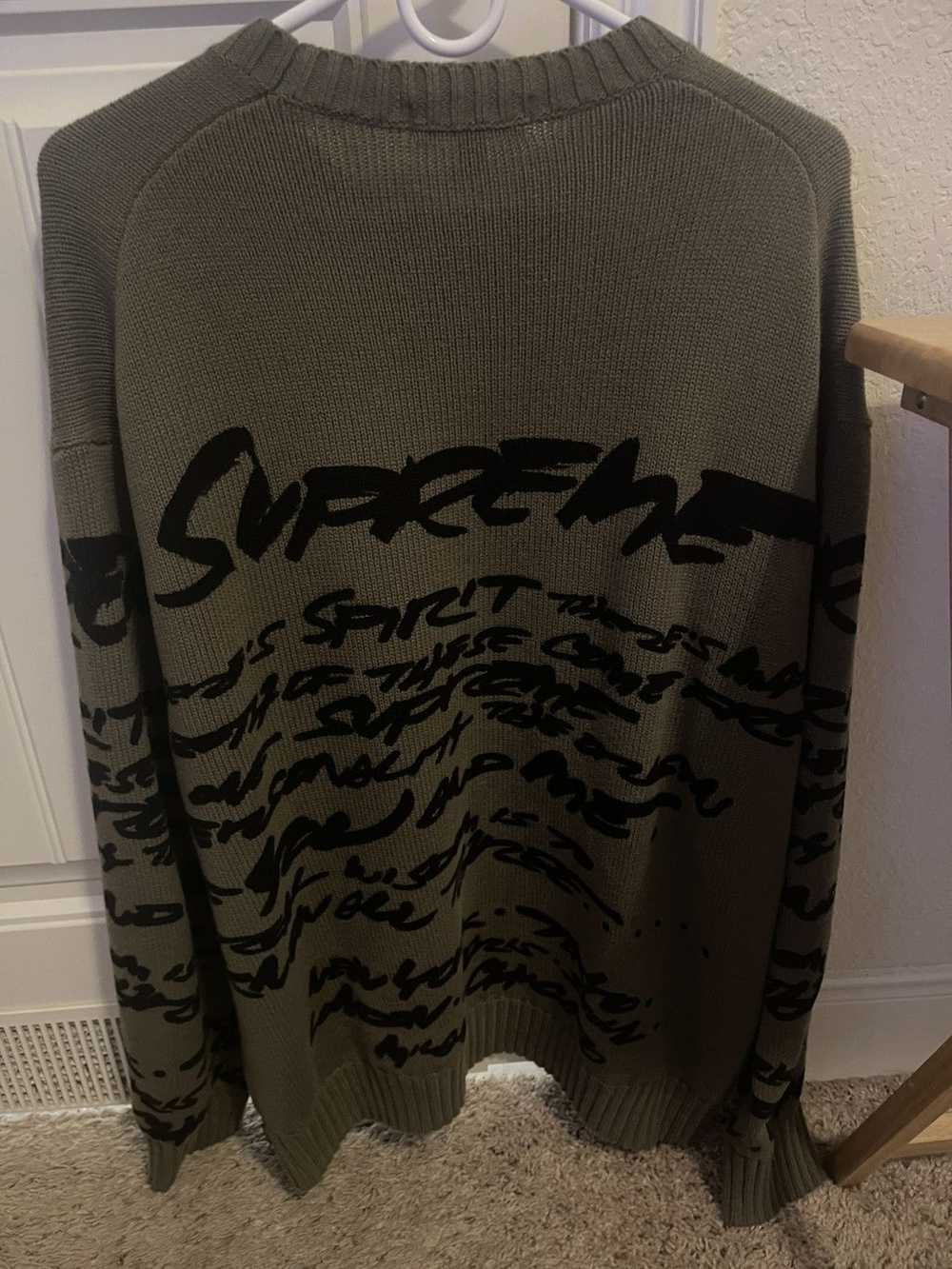 Supreme Supreme Futura Olive Knit Sweater SS24 - image 3