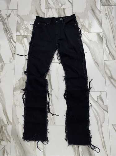 Custom Stack Fringed Denim