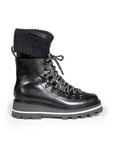 Jimmy Choo Black Leather Chike Combat Boots