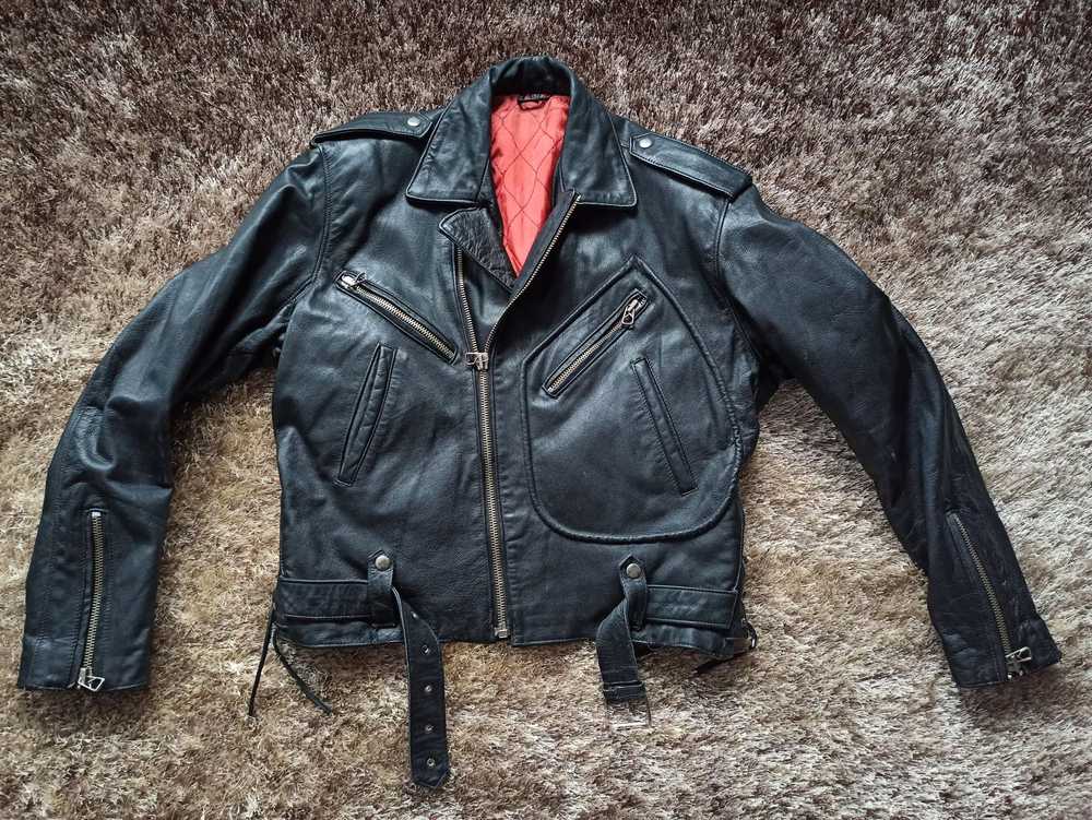 Leather Jacket × Rock Band × Vintage Vintage leat… - image 1