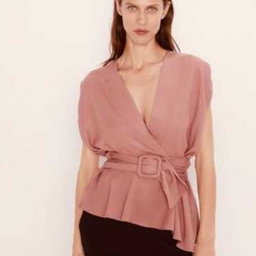 ZARA Belted Belted Wrap Top Bloggers Favorite - image 1