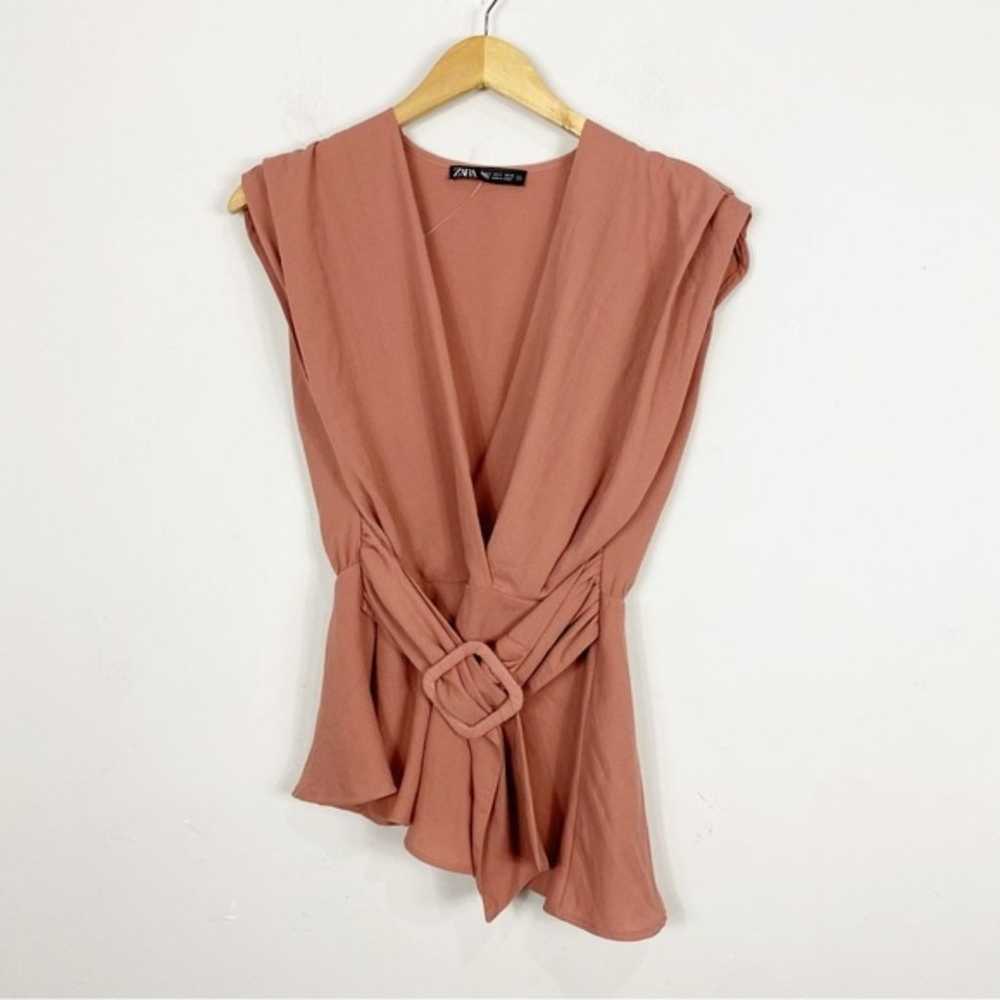 ZARA Belted Belted Wrap Top Bloggers Favorite - image 3