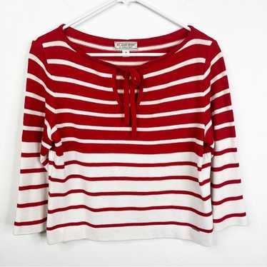 St. John Sport Size Small Red White Striped 3/4 S… - image 1