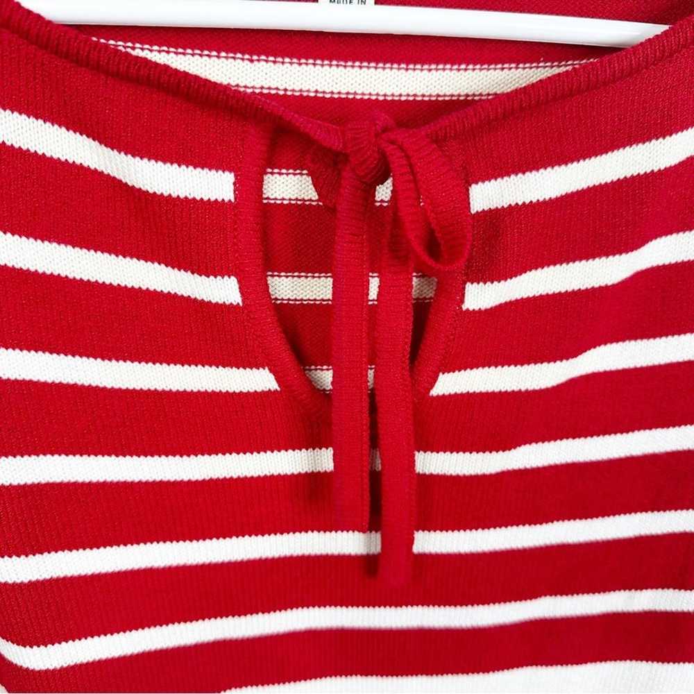 St. John Sport Size Small Red White Striped 3/4 S… - image 4