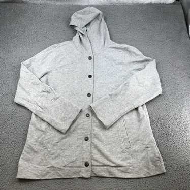 Vintage LL Bean Cardigan Sweater Womens XL Gray S… - image 1