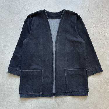 Vintage Vintage Handmade Black Denim Kimono Style 