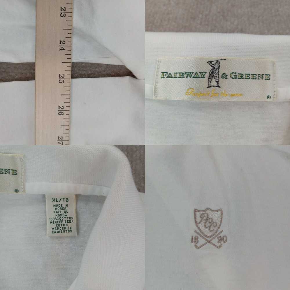 Vintage Fairway Greene Polo Shirt Mens XL White L… - image 4