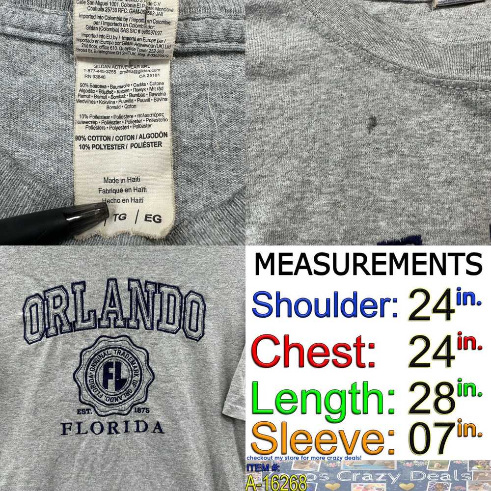 Gildan ORLANDO FLORIDA T Shirt Mens XL Short Slee… - image 4