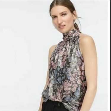 Collection J. Crew Shimmering Floral Top - image 1