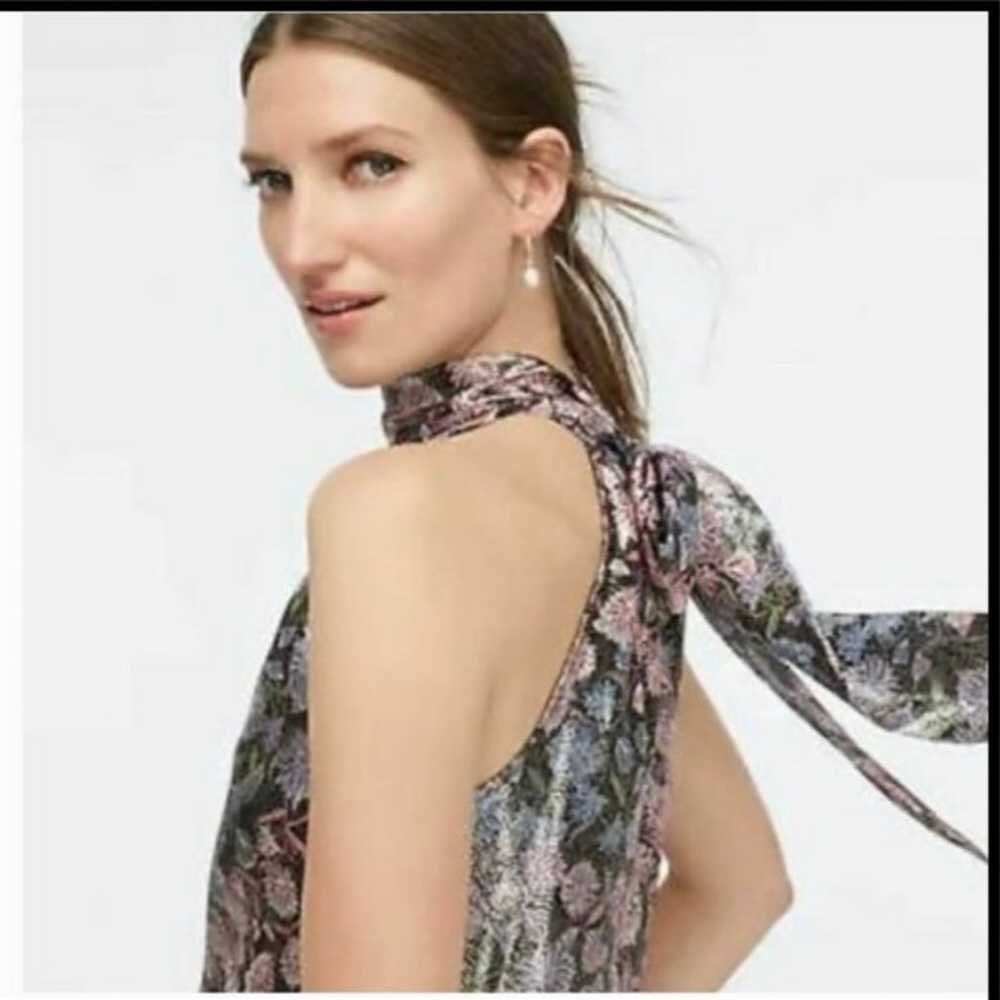 Collection J. Crew Shimmering Floral Top - image 2