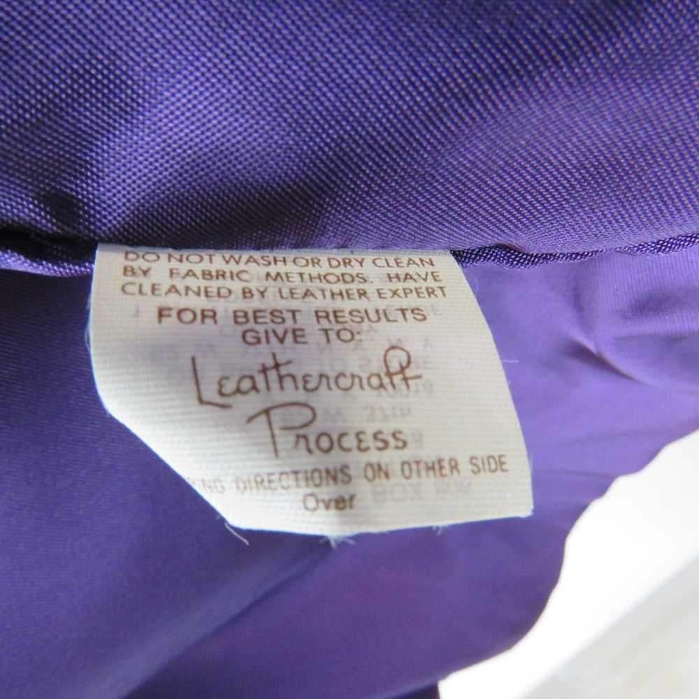 Vintage 90s Vintage Purple Leather Jacket Medium … - image 8