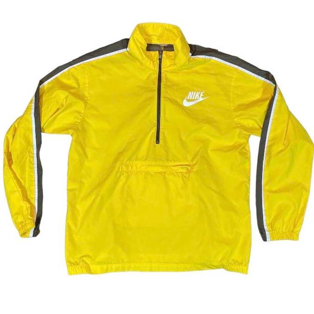 Nike 2000s nike yellow light weight wind breaker - image 1