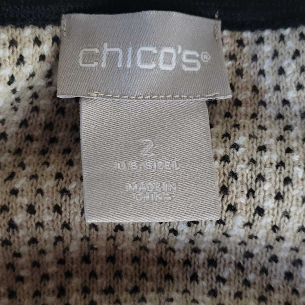 Chicos Tan Cotton Blend Cardigan Sweater Size Lar… - image 3