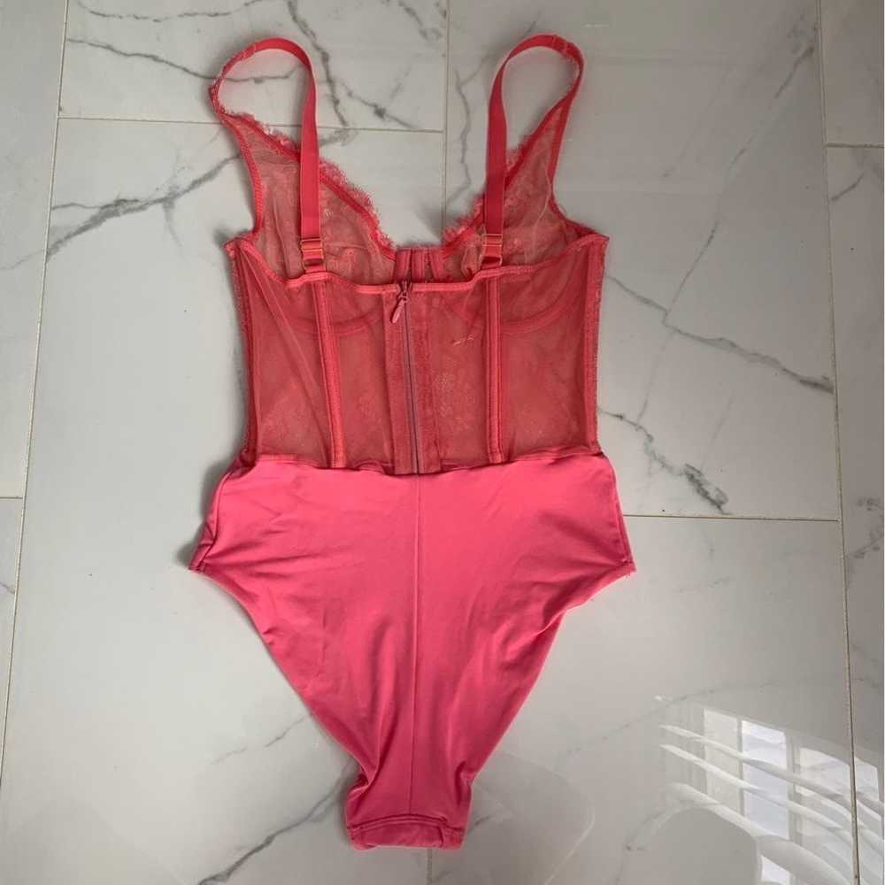 Claudette Candy Pink Lace Bodysuit - image 3