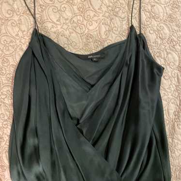 Jay Godfrey 100% silk green blouse size 6 - image 1