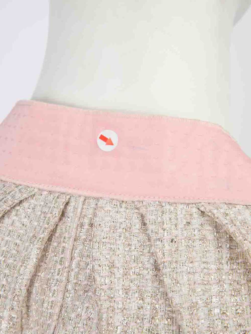 Louis Vuitton Pink Metallic Jacket & Skirt Set - image 7