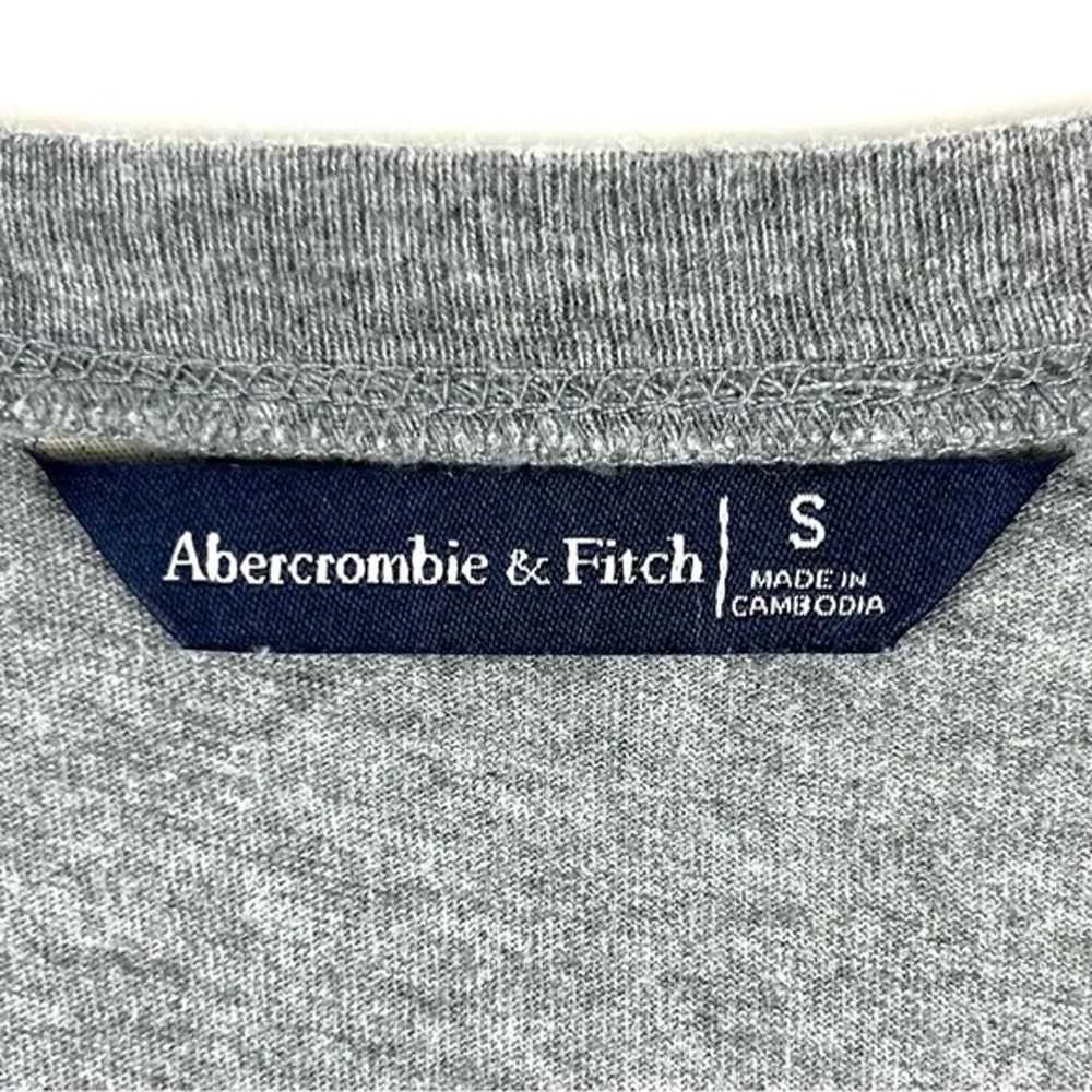 Abercrombie & Fitch Grey Logo Short Sleeve Varsit… - image 8