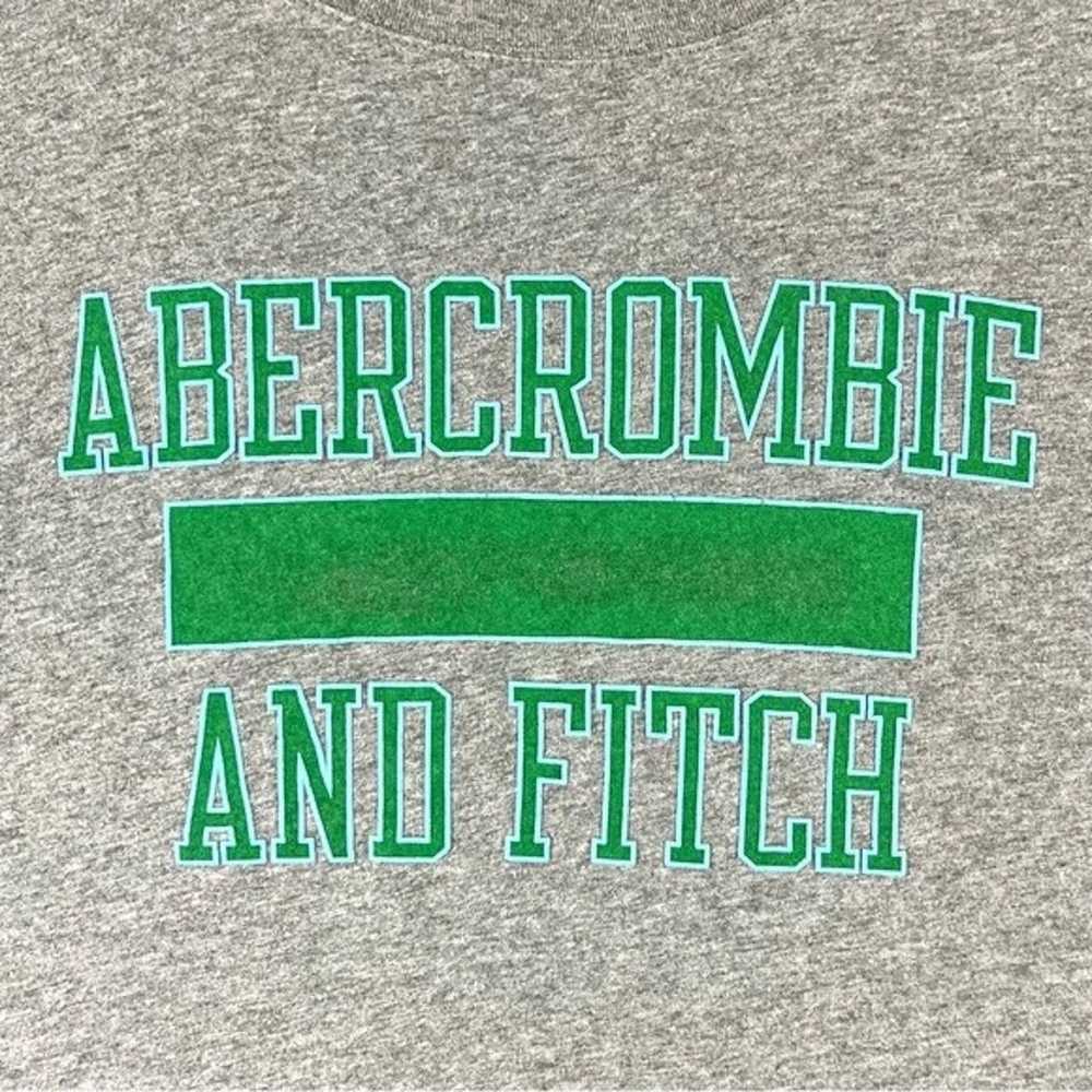 Abercrombie & Fitch Grey Logo Short Sleeve Varsit… - image 9