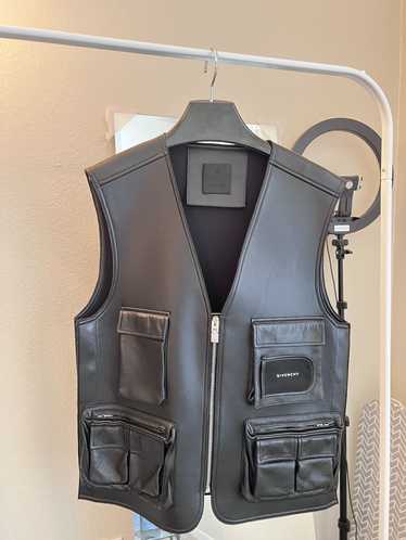 Givenchy Givenchy leather cargo vest - image 1