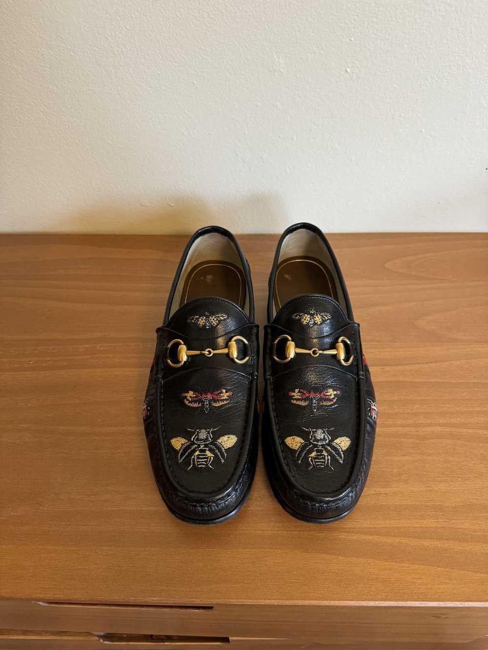 Gucci 1953 Embroidered Horsebit Loafers - image 3