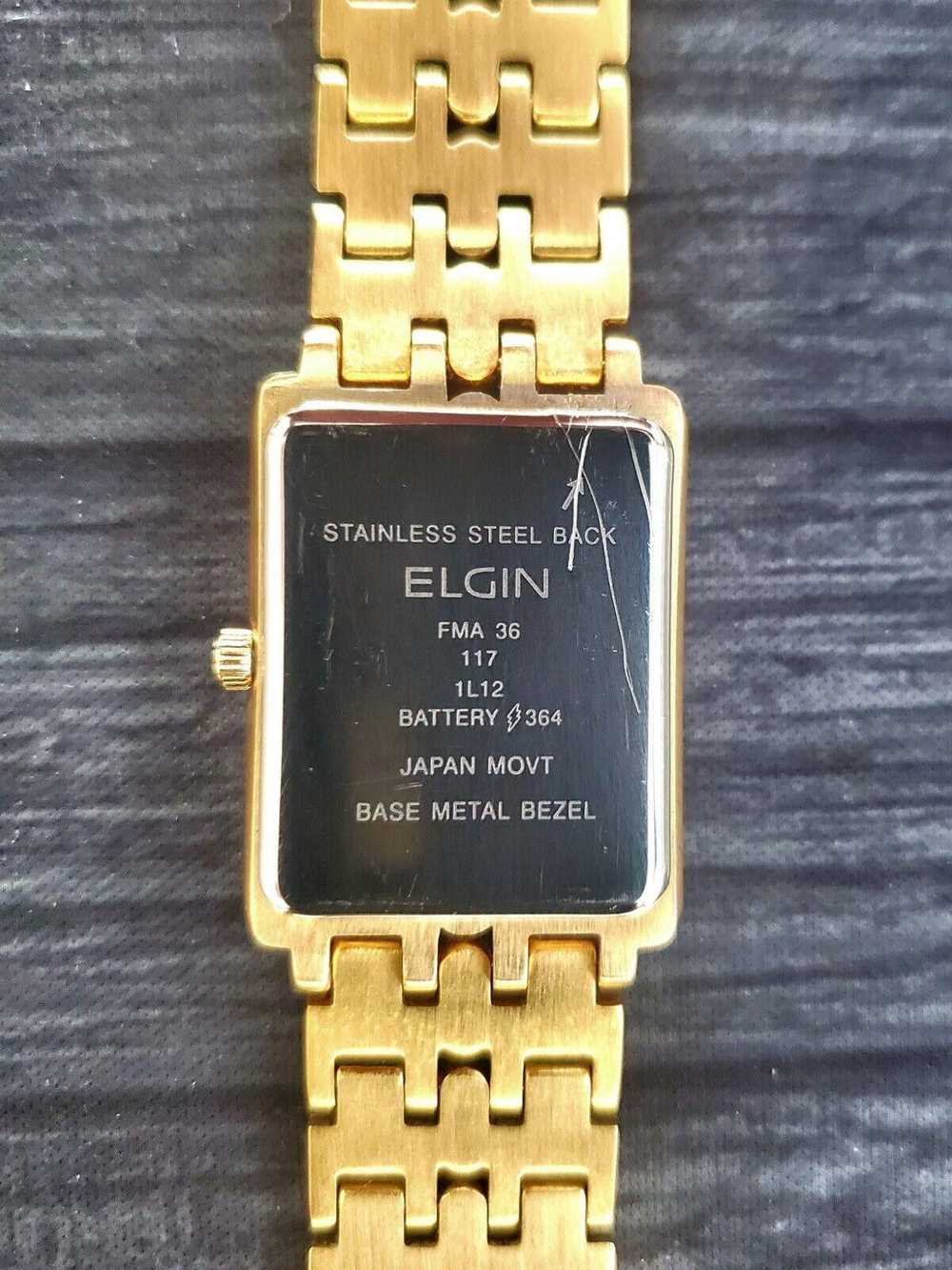 Designer Very Rare Lord Elgin Mens Gold Tank Watc… - image 7