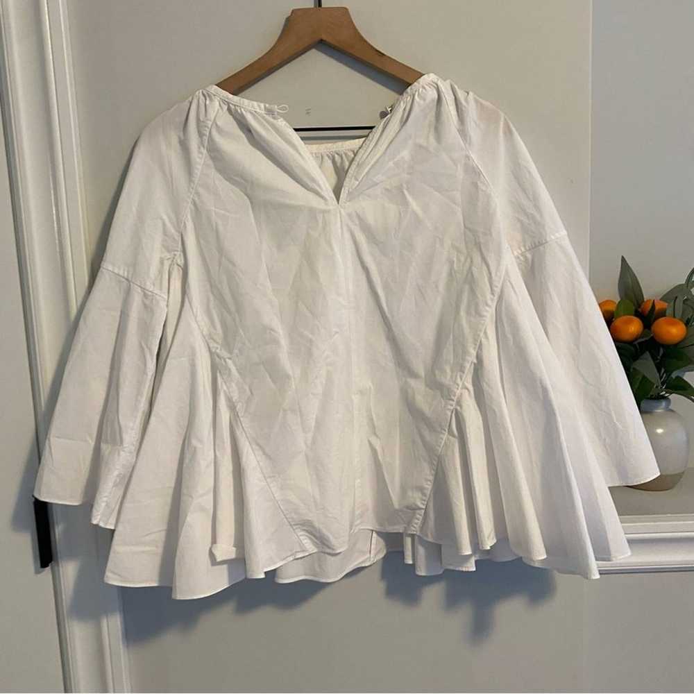 Co Essentials White Cotton Long Sleeve Drapey Top… - image 5