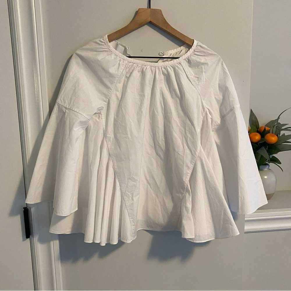 Co Essentials White Cotton Long Sleeve Drapey Top… - image 8