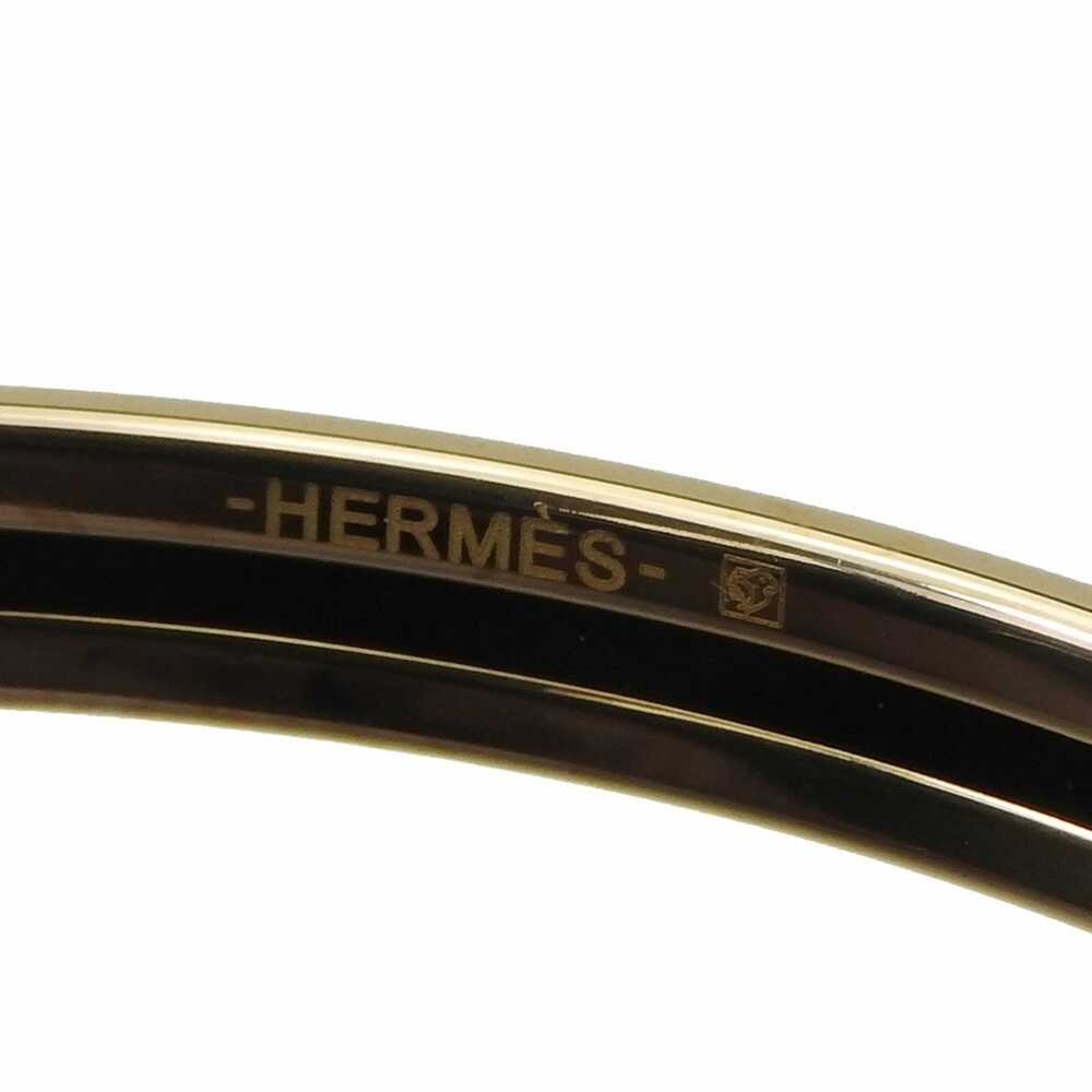 Hermes Hermes Bangle Uni Metal Enamel Gold Blue B… - image 4