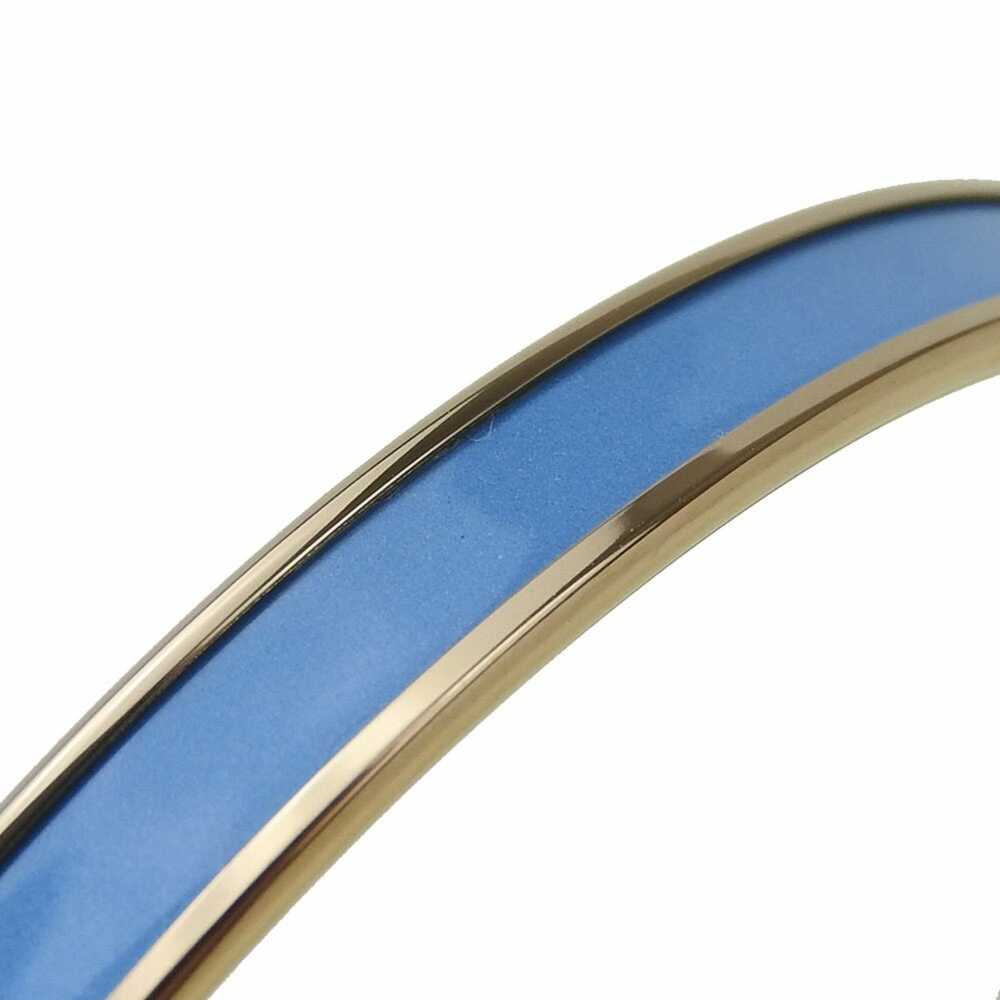 Hermes Hermes Bangle Uni Metal Enamel Gold Blue B… - image 6