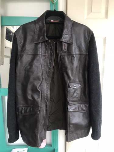 Prada Vintage Prada sport leather hybrid jacket - image 1