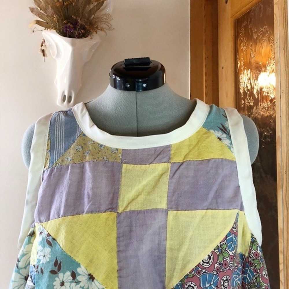 Reworked vintage quilt patchwork tank top - image 2