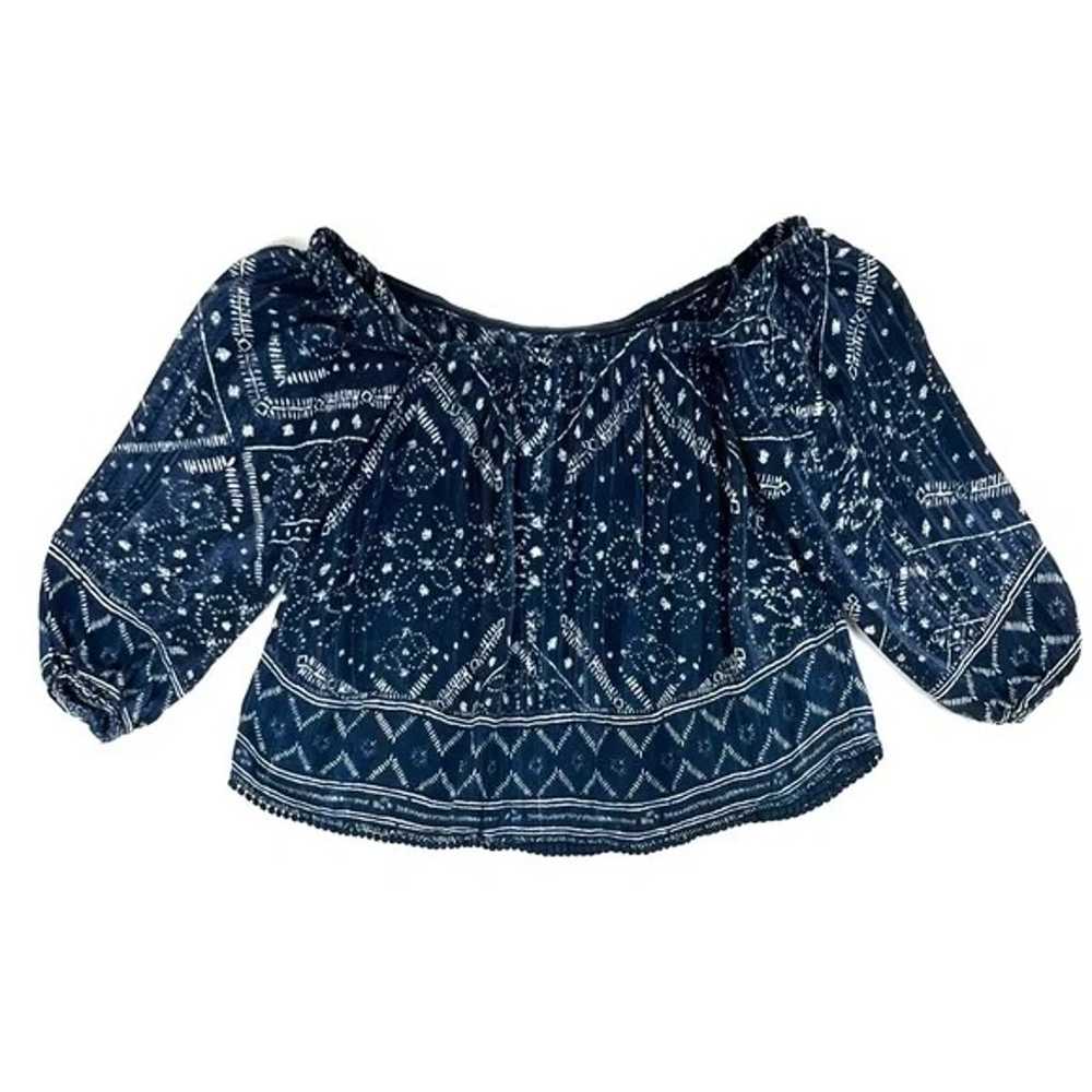 Abercrombie & Fitch Blue Pattern Print Cold Shoul… - image 2