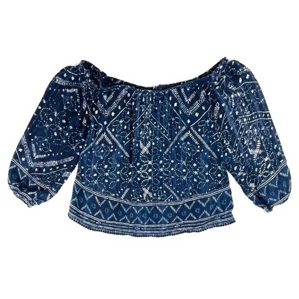 Abercrombie & Fitch Blue Pattern Print Cold Shoul… - image 3