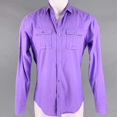Michael Kors Purple Cotton 2 Pockets Long Sleeve S