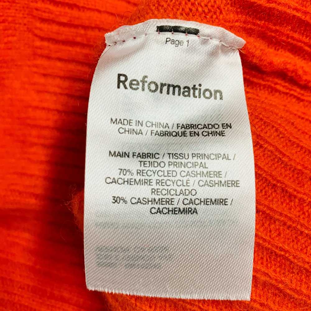 Reformation Orange Cashmere V Neck Sweater - image 5