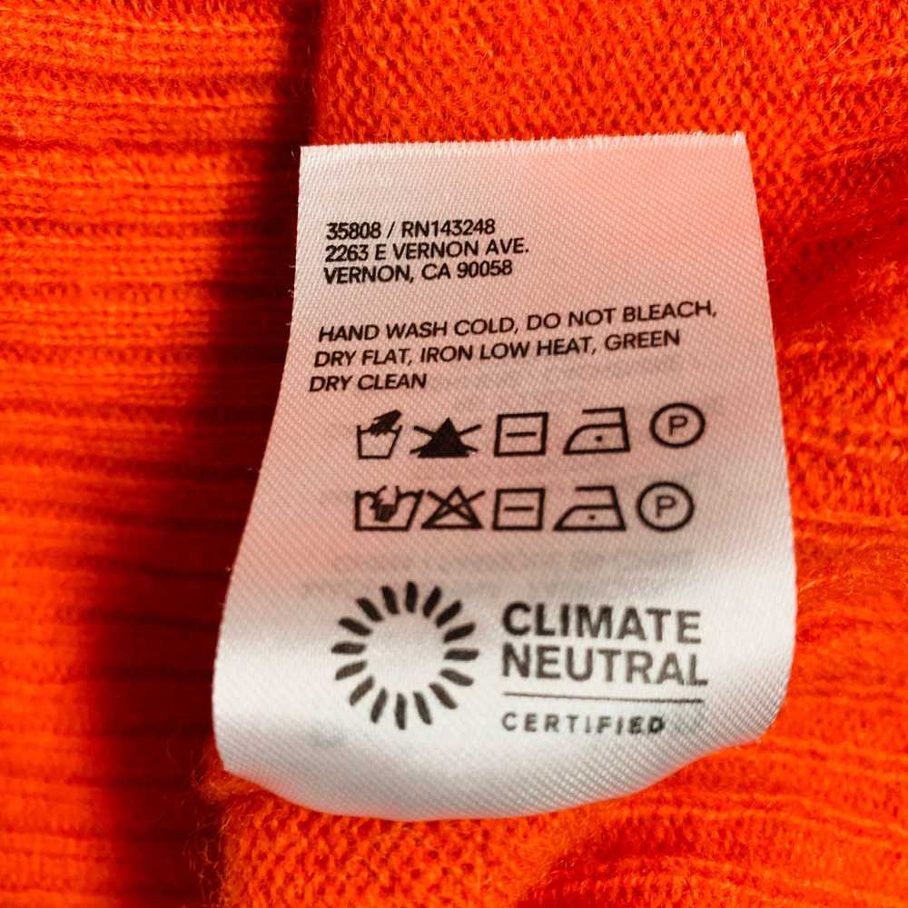 Reformation Orange Cashmere V Neck Sweater - image 6